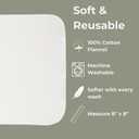 Nora's Nursery Reusable Baby Wipes, 100% Cotton Washcloths, Soft and Absorbent Towels for Newborn Bath and Face, Includes 20 Wipes with 1 Waterproof Pod for On-The-Go Moms, Ideal for Sensitive Skin