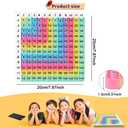 12x12 Multiplication Table Times Table Practice Multiplication Charts for Kids Flash Cards Board Game Math Fidget Toy Multiplication pop 12x12 Board Kid