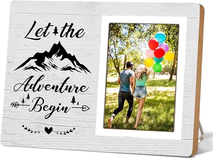 Engagement Picture Frames, Wedding Gifts for Engaged Couples, Engagement Gifts for Friends, Congratulation Presents for Newly Engaged Couples, Engagement Photo Frame Gift12P049, 9.8"L x 7.8"W