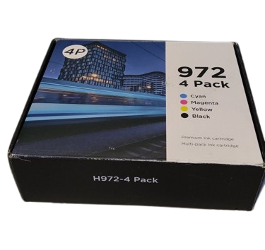 Compatible 972X High Yield Ink (4 Pack) for HP PageWide Pro 452dn 477dn 452dw