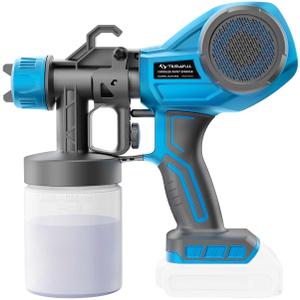 Tilswall Cordless Paint Sprayer Compatible with Dewalt 20V Battery,Electric Spray Paint Gun for House Painting,Furniture,Wall,Cabinets,Iron Fence (Battery Not Included) (Blue)