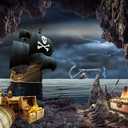 7X5FT Pirate Ship Backdrop Nautical Adventure Treasure Hunt Photography Backdrop Pirate Theme Photography Backdrop Pirate Halloween Decorations F104