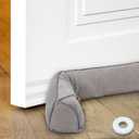 Door Draft Stopper 36 inches Triangle Draft Stopper for Bottom of Doors, Weighted Under Door Draft Blocker Sweep Weather Stripping Insulation Noise Cold Air Stopper (Grey) (Gray)
