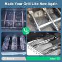 Grill Replacement Parts for Charbroil 463340516 463370519 463370516 463278418 Gas 2 Coal Grill, Grill Grates, Burner and Igniter, Heat Shield Tent, Flame Carryover Kit for Charbroil Gas2coal 463340516