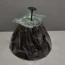 Aspen Creative 33142, Mushroom Pleated Traditional Spider Lamp Shade, Black, 7" Top x 17" Bottom x 11-1/2" Slant