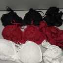 MakeMeChic Women's Sexy Lingerie Set Lace Matching Bra and Panty Set (Large, Multi)