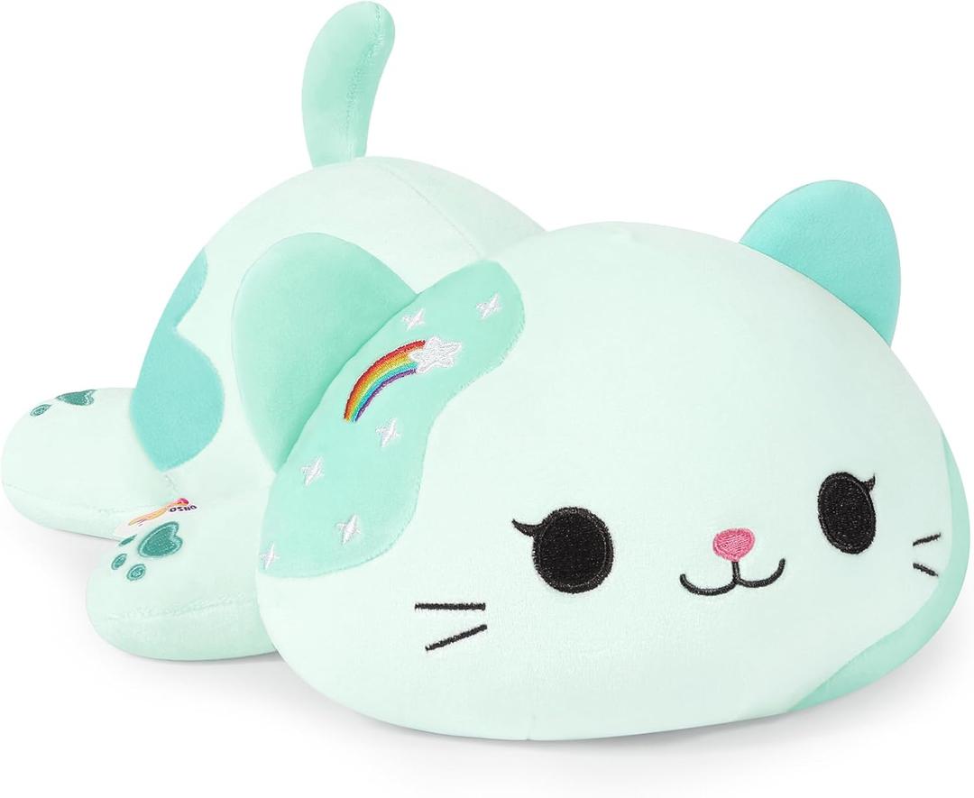 Onsoyours Original Rainbow Cat Plush 13 Inch Kitty Plushies Toy Kitten Stuffed Animal Soft Pillow Kawaii Plushie Gift for Kids & Adults (Rainbow Cat, 13")
