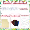 2 Pack Butterfly Suncatcher Wings Craft Kit Large DIY Fairy Wings Butterfly Wings Paper Crafts for Outdoors Decor Birthday Gifts Creative Art Projects Activity