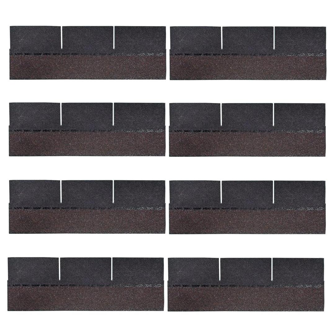 8PCS Asphalt Roof Shingles,Roof Asphalt Tile Tool Shed Roof,Storage Shed Roof,Garage Roof,Roofing Protection and Repair (Black)