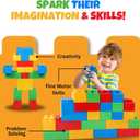 Liberty Imports 24 PCS Giant Building Blocks Starter Set for Toddlers, Plastic Large Building Blocks for Kids Creative Play, Big Stacking Bricks for Children, Kids (Primary Colors)