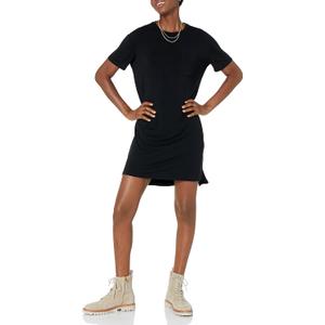 Amazon Essentials Women's Jersey Oversized-Fit Short-Sleeve Pocket T-Shirt Dress (Previously Daily Ritual), XL