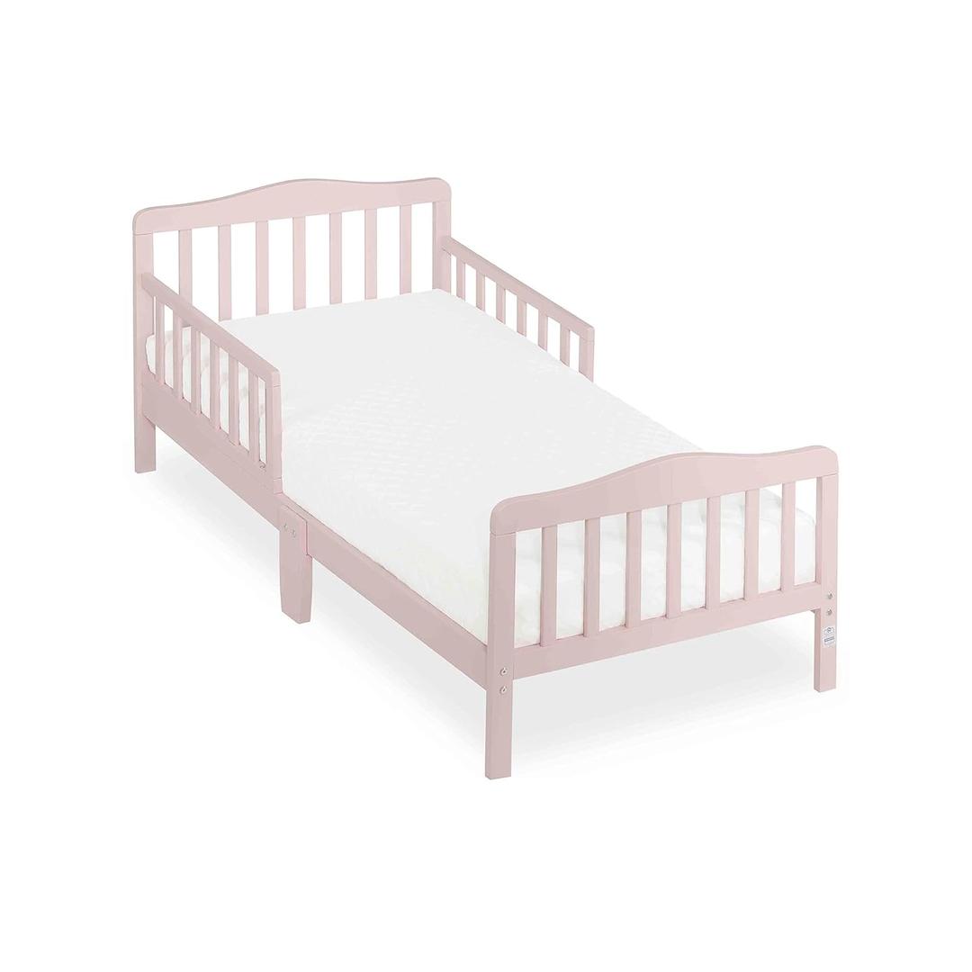 Dream On Me Classic Design Toddler Bed In Pink, Greenguard Gold And JPMA Certified, Low To Floor Design, Two Side Safety rails, Non-Toxic Finishes, Wooden Nursery Furniture