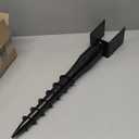 Premium No Dig Ground Anchor Black U-Model Screw in Post Stake 27" Long Anchor Fits Full Sized 4"x4" Posts, Great for Mailbox Posts and Fence Posts