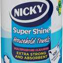 Nicky Super Shine Multipurpose Paper Towel | Plastic Free Packaging | Paper Wrap | Larger Sheets | 3 Layers | Ultra Strong and Absorbent