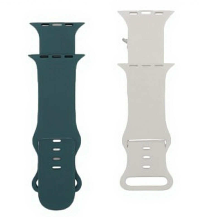 Bands Compatible with Apple Watch Bands 40mm 38mm 41mm 42mm 44mm 45mm 49mm Women Men, Soft Silicone Sport Replacement Band for iWatch Ultra2 SE 9 Ultra Series 8 7 6 5 4 3 2 1( 2 pack )