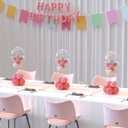 YALLOVE Clear Acrylic Tabletop Balloon Stand Kit, 15.75 Inch 10 pack Ballon Stick Holder with Base for Centerpiece Party Decoration (Balloons Not Included)