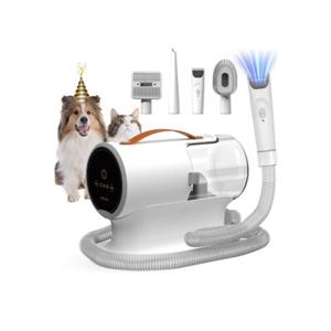 AIRROBO PG100 Pet Grooming Vacuum with 5 Grooming Tools, 12000Pa Suction Power