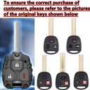 Mecha Heavy-Duty Automobile Remote Control Key Fob Shell Keychain Fits for Lexus ES GS GX is LS LX RX / Toyota FJ Cruiser Landcruiser
