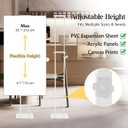 2 Pack Stand Heavy Duty Adjustable Pedestal Sign Holder, Poster Height 4.7 to 83 in for Double-Sided Foam Board Signs with Water-Filled Base for Stability, for Wedding Business Outdoor Events(White)