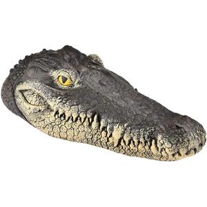 Floating Alligator Head, Fake Gator Head for Pool Outdoor Pond Accessories Float Crocodile Head Decoy for Koi Pond Pool Garden Decoration 13in x 5.5in x 2.8in