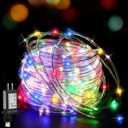 (New) 100FT Rope Lights, 300 LED Connectable Outdoor Rope Lights, Waterproof Tube Lights with 8 Modes for Indoor Outdoor, Deck, Pool, Landscape, Background, Trees, Bridges Decoration (Multicolor)