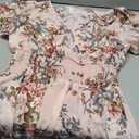Dress for Women Floral Pink V-Shaped Size 1XL