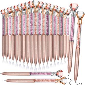 AmazingSpark 60 Pcs Sometimes You Forget You Awesome Crystal Diamond Pens, So This Is Your Reminder Gifts Pens, Thanks Teacher Appreciation Gifts for Women, Employee, Friend (Rose Pink, Rose Gold)
