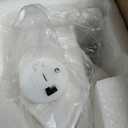 GARKALY Timer: White Ceramic Christmas Village Houses, 3Pcs Light Up Christmas Village Sets with 4Pcs Trees, LED Lighted Tabletop House Figurines for Home Decor, Winter Holiday, Xmas Gift