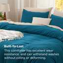 Bedsure Full Comforter Set, Teal Soft Prewashed Bedding for All Seasons, 3 Pieces GentleSoft™ Bed Set, 1 Lightweight Comforter (82"x86") and 2 Pillowcases (20"x26")