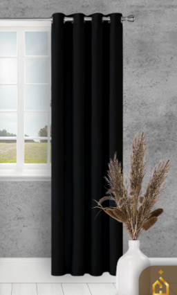1 pcs High Precision Blackout Curtain Black 55x60"