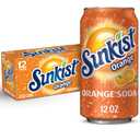 Sunkist Orange Soda, 12 fl oz cans, 12 pack (EXP 09/16/26)