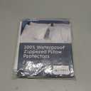 Niagara 2 Pack Waterproof Pillow Protectors King 20x36 Inches Smooth Zipper Premium Encasement Covers Quiet Cases Set White