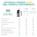 SimPure Y7T-BW-C Countertop Reverse Osmosis Water Filter, NSF/ANSI 58 Certified, 5 Stage RO Water Filtration System with Taste-Enhancing Glass Water Pitcher, Water Purifier for Home, No Installation