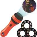 LEXiBOOK Miraculous, Stories Projector, Torch Light and Projector with 3 Discs, 24 Images, Create Your own Stories, LTC050MI
