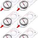 Gejoy 6 Pieces Orienteering Compass Bulk Scout Compass with Declination Magnifier Ruler and Scale Map Reading for Class Gifts Hiking Camping Backpacking Navigation Survival