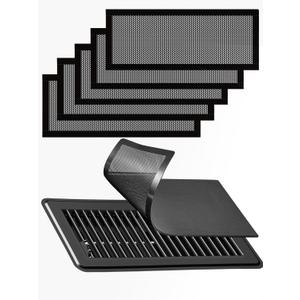 6-Pack Black Magnetic Vent Covers 7x13 Inch - Universal Fit for Floor, Wall & Ceiling Registers (7"-8" Width x 13"-14"Length) | High Airflow Mesh Design | Tool-Free Easy Installation