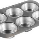 Nordic Ware Naturals Compact Muffin Pan - Natural Uncoated Aluminum, Toaster Oven and Broiler Safe