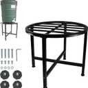 Rain Barrel Stand, Heavy Duty Rain Water Collection Base, Rain Barrel Stand for 45/50/55 Gallon Plastic Outdoor Rain Barrel, Loading 1200lbs for Out Garden, Irrigation, Carbon Steel, Black
