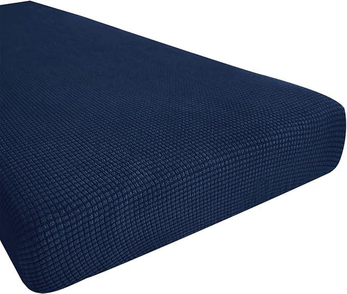 Hokway Couch Cushion Covers Stretch Cushion Covers Sofa Seat Cushion Slipcover Cushion Protector(DarkBlue, Medium)
