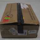 Furnulem Night Stand with Charging Station, Black Nightstand with Drawers and Led Light, Tall Dresser for Bedroom, Bedside Table with Fabric Storage Bins, Metal Frame, Wood Furniture