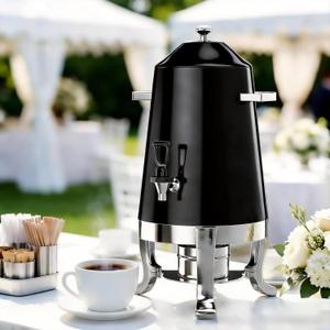3.5 Gallon Coffee Urn Beverage Dispenser, 60-80 Cup Stainless Steel Drink Server for Coffee, Tea, Juice, Hot Cocoa & Cold Drinks, for Catering, Buffet & Parties