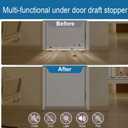 hyha 36 Inch Door Draft Stopper, Blocks Hot Cold Air with Removable Washable Cover, Gaps Up to 3 Inch, All-Season Noise and Wind Seal, Under Draft Stopper for Bottom of Door Window, Taupe