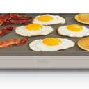 Bella 10 x 20 in Ceramic Griddle, Oatmilk