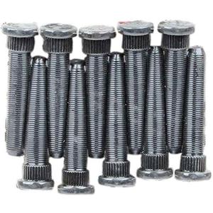 Moser Engineering Wheel Stud, 1/2-20 in Thread, 3.000 in Long, 0.625 Knurl, Steel, Black Oxide, Set of 7