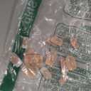 24Pcs French Tip Press On Nails Medium Square Glitter Acrylic Nails with White Gradient Design Glossy False Nails Reusable Nude Stick On Nails for Women Manicure Decor Supplies