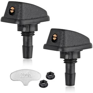 Pack Of 2 Xislet Windshield Washer Nozzle Universal 2Pcs Aimable Front Windshield Sprayer Nozzle, Fit for Most Cars and Old Trucks, Included Brass Adjuster