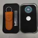 MR.GREEN Collapsible Nail Clippers Small and Thin Portable Travel Nail Scissors Cutter Stainless Steel Manicure Tools with Nail Files (Orange Leather Case+ Iron Box) Multicoloured