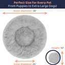 Donut Dog Bed - Premium Comfort for Anxiety Relief - Fluffy & Calming Design with Ultra-Plush Support | Cozy Round Dog Bed with Super Soft Circle Style (Grey, Large)