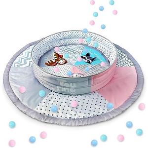 Toyrino Baby Ball Pit for Toddlers with Balls Included and Double Function with Two, Baby Play Mat, Ball Pit for Babies,