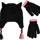 PEAK 2 PEAK Girls Knitted Animal Beanie Winter Hat & Glove Set  Warm Cold-Weather Accessories for Ages 49